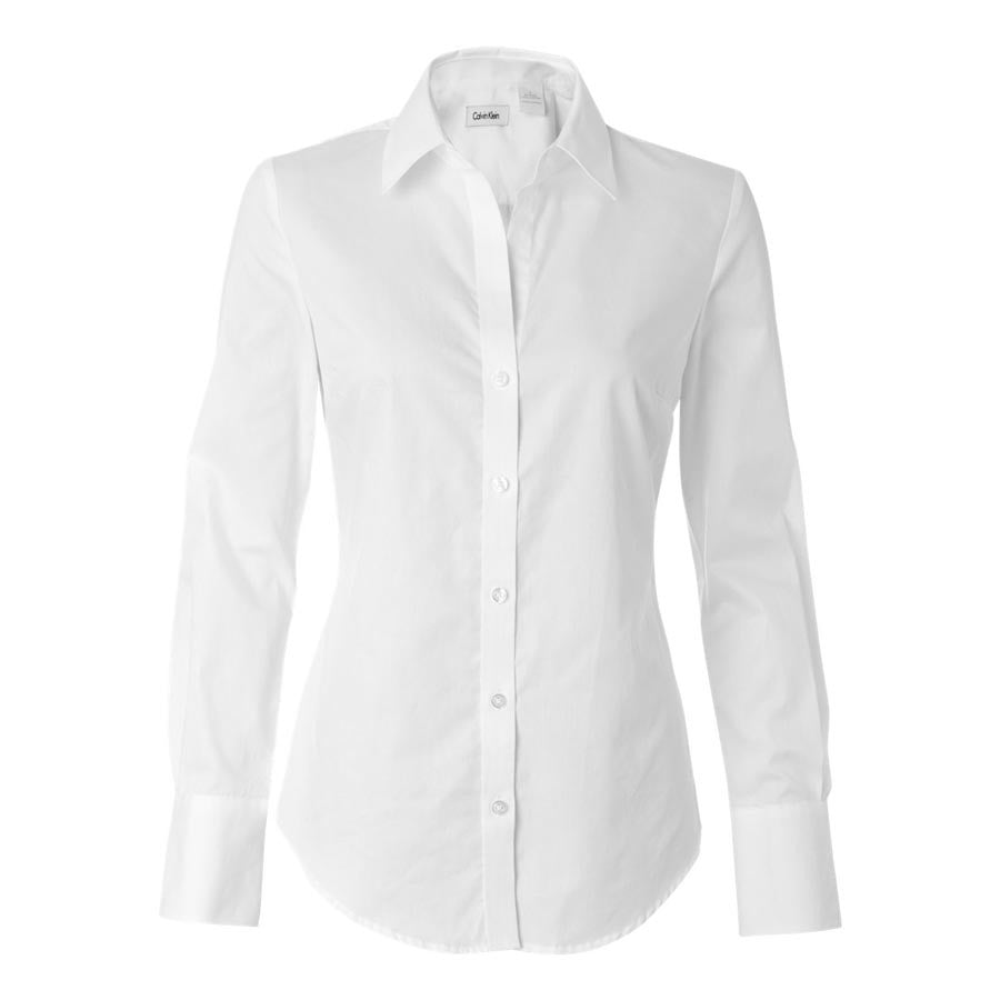 White Micro Herringbone Dress Shirt